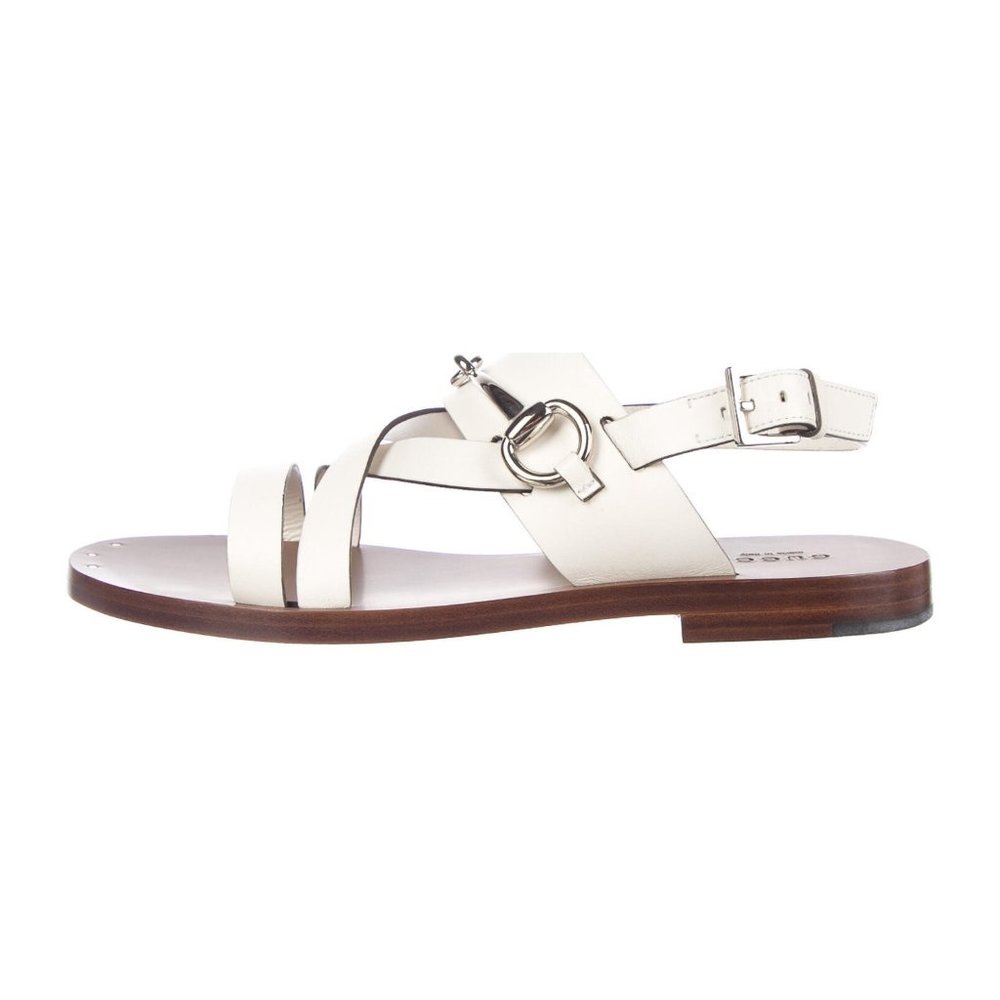 GUCCI Horsebit accent leather sandals, IT 37.5